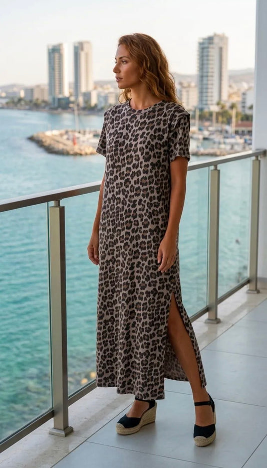 Vestido Leopardo algodón