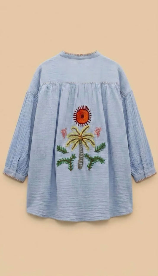 Camisa Bordada Hand Made