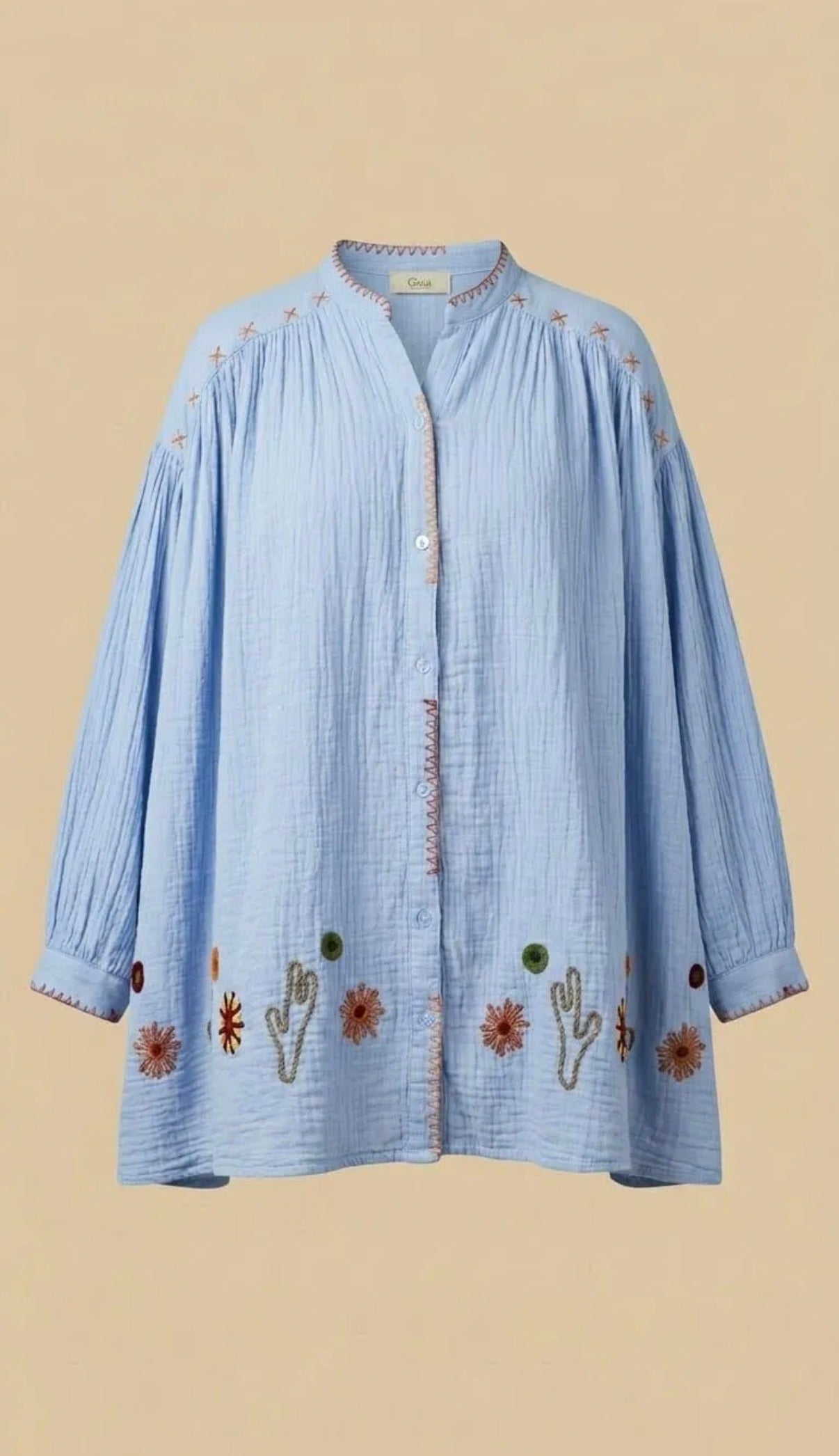 Camisa Bordada Hand Made